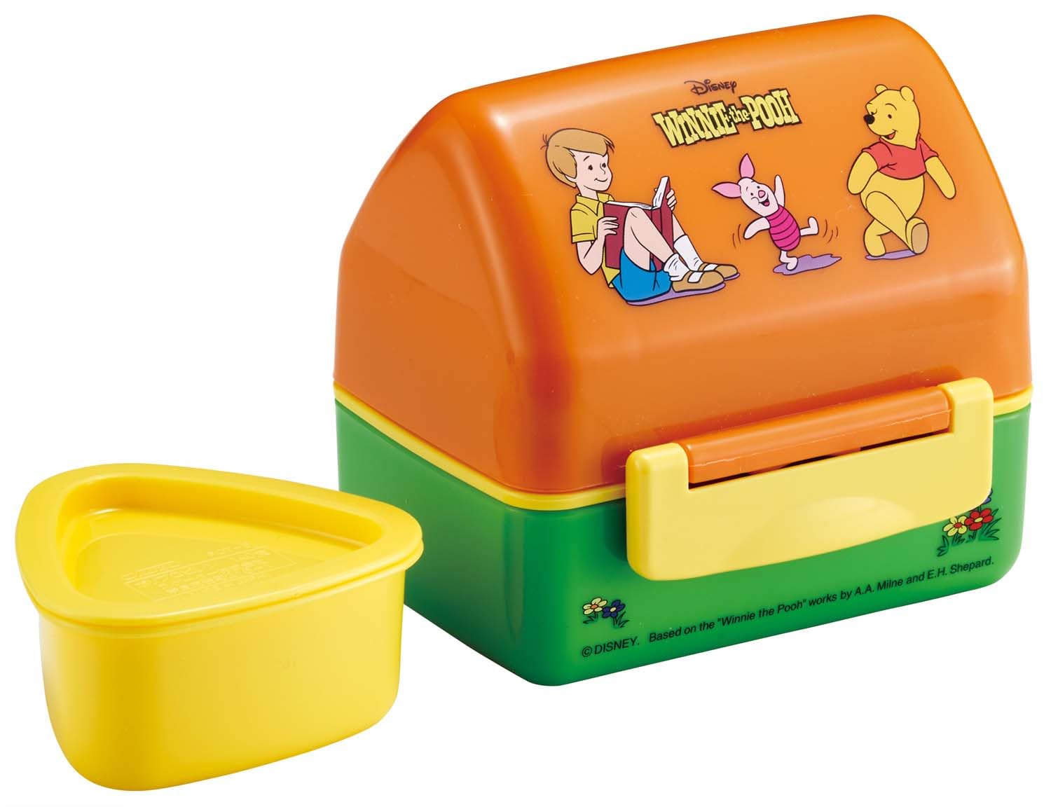 Skater Antibacterial Triangular Onigiri Lunch Cute Disney Winnie the Pooh Retro Box, Microwaveable, Design, POT5AG-A