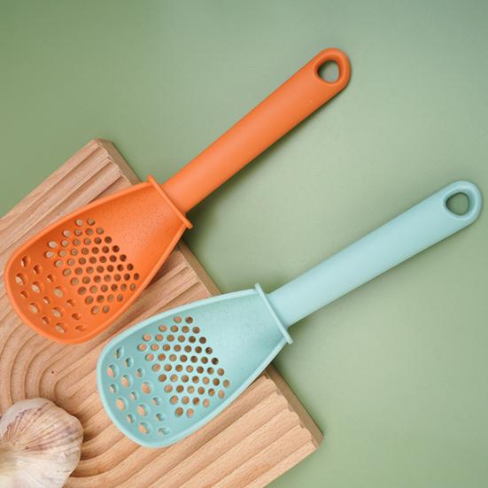 Potato Masher Water Draining Bump Serration Multi-Purpose Grinding Mashed Colander for Kitchen