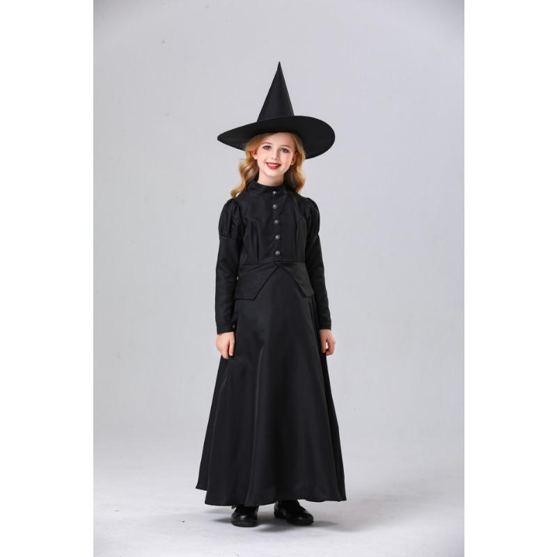Halloween Stage Show Black Witch Sorcerer Cosplay Parent-Child Costume