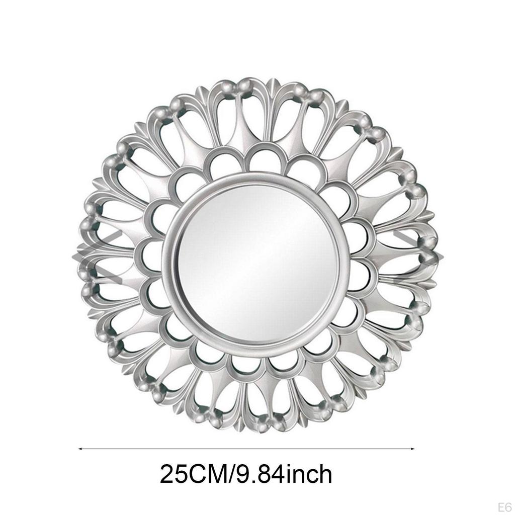 Decorative Wall Mirror - Small Round Mirrors, 9.8x9.8 Inch Circle for Bedroom Livingroom