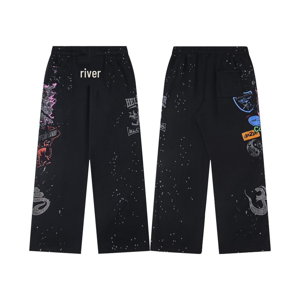 Hellstar Ausgefranster Retro Lockerer Reißverschluss Reiner Baumwoll Hoodie - Amerikanischer Hip Hop Stil