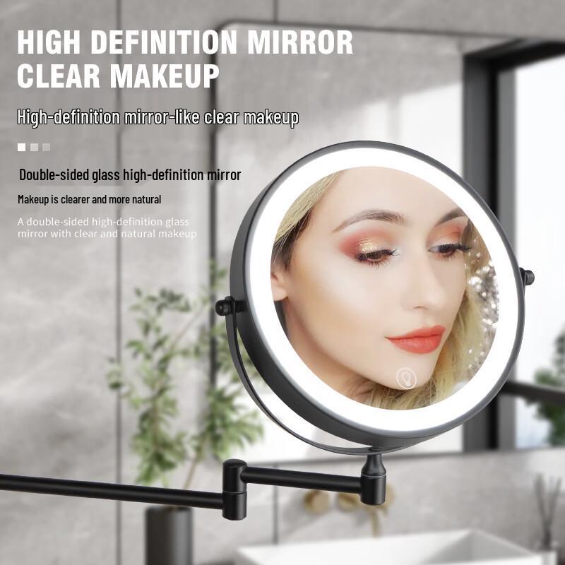Oeny Wall-Mounted Extendable Double-Sided HD Makeup Mirror