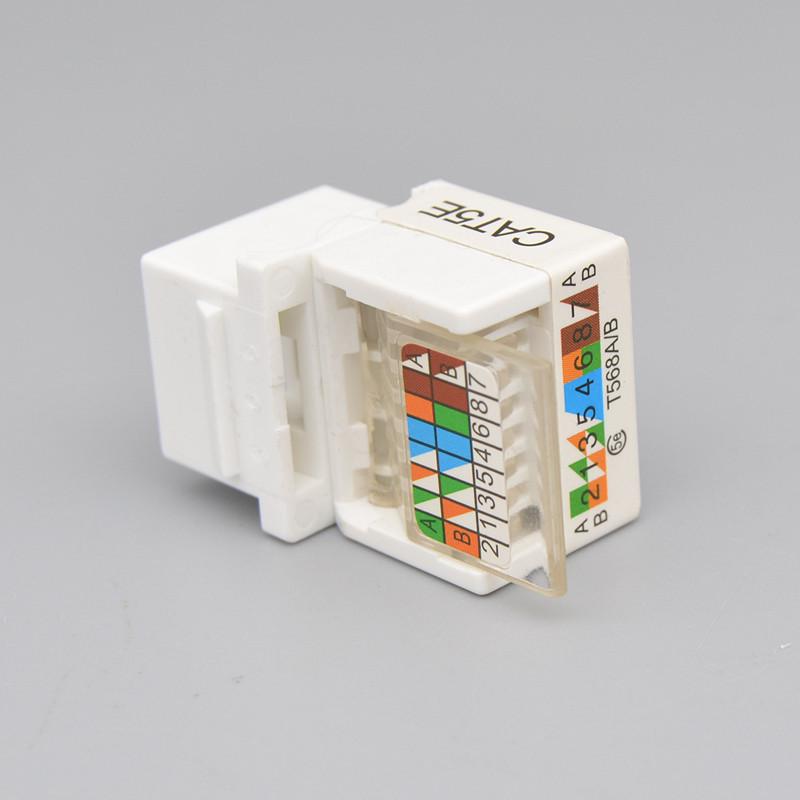 Cat5e Keystone Jack Network Module - Super Five Category Panel Socket for Computer Networking