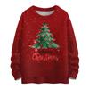 Women's Casual Long Sleeve Woolen Christmas Sweatshirt Fall  Vacation Long Sleeve Pullover