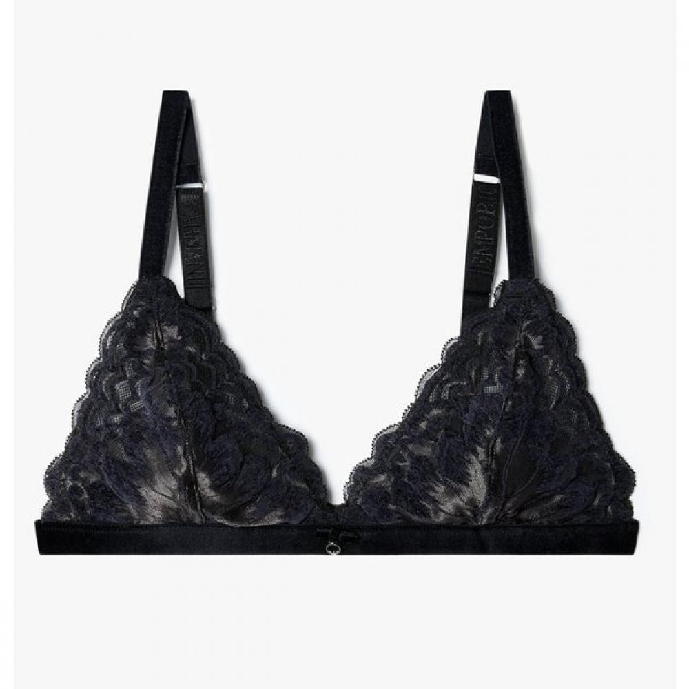 Emporio Armani Women S Triangle Bra Velour Patch Jacquard S