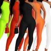 Tweedelig Europees en Amerikaans Dames One-Shoulder Mouwloos Slim Fit Billenliften Set