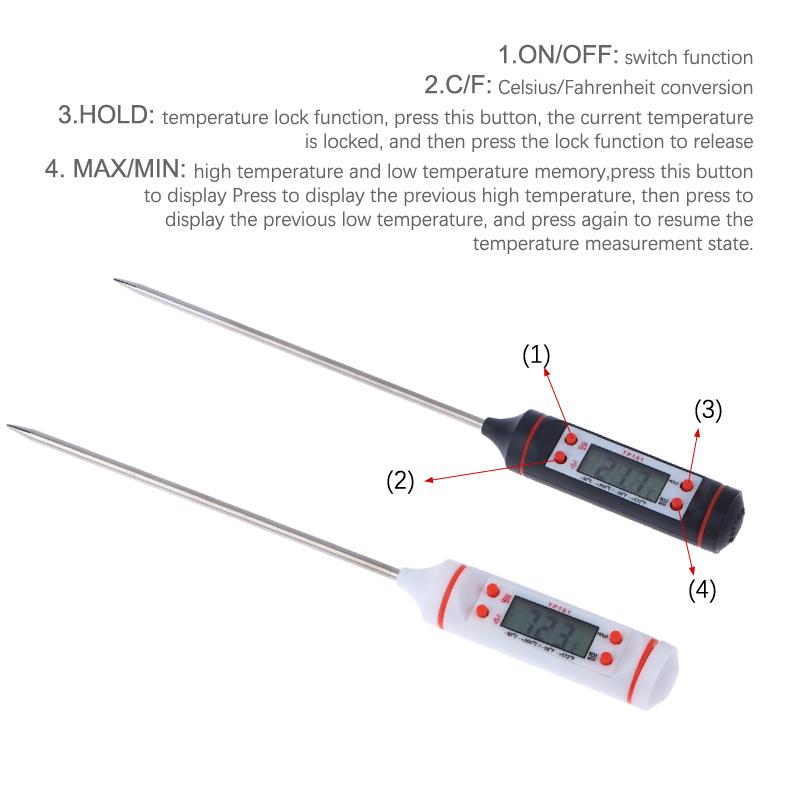 Alimente Copt Digital Bucătărie Sondă Termometru Citire Instantanee Gătit Carne Grătar Senzor Termometre Sondă Instrument Tester Căldură