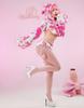 Mobbunny Beautiful Cosplay Long and Dairy Sexy and Cute Outfit Perfect for Transformation and Pink Women's Costume, Anime/Game Costume, Sleeves,