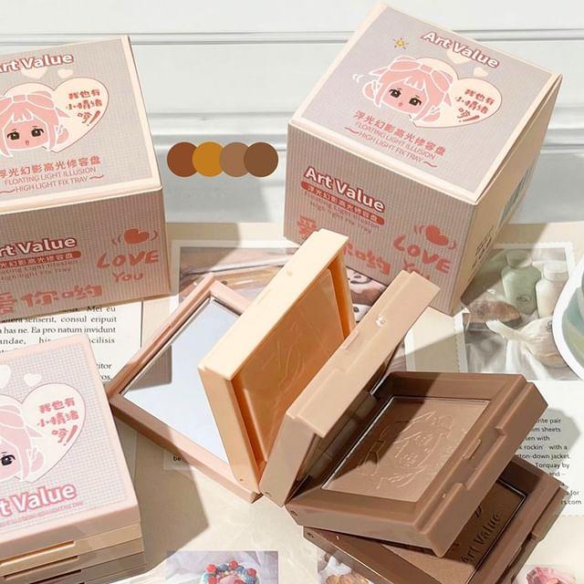 Art Value - Cartoon Embossed Highlight & Contouring Palette 01 (2g x 4)