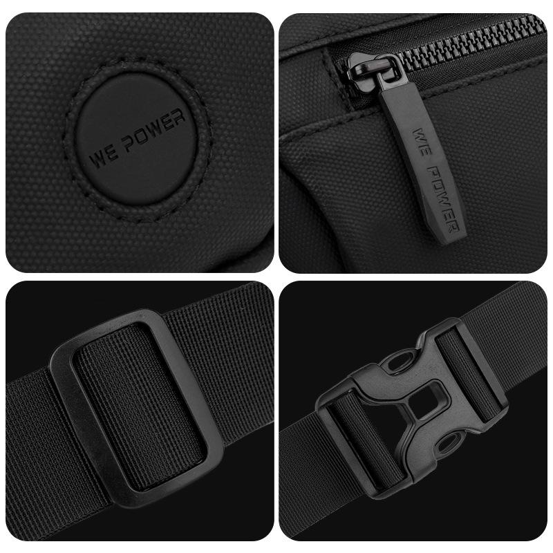 Men's Hiking Chest Bag Waterproof Outdoor Sports Sling Bag Multi-functional Travel Shoulder Bag Portable Waist Pack