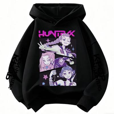 KPop Devil Hunter Rumi Sudadela Cartoon Hoodie Boys and Girls Fashion Korean Wave Casual Top Girls Casual Clothing