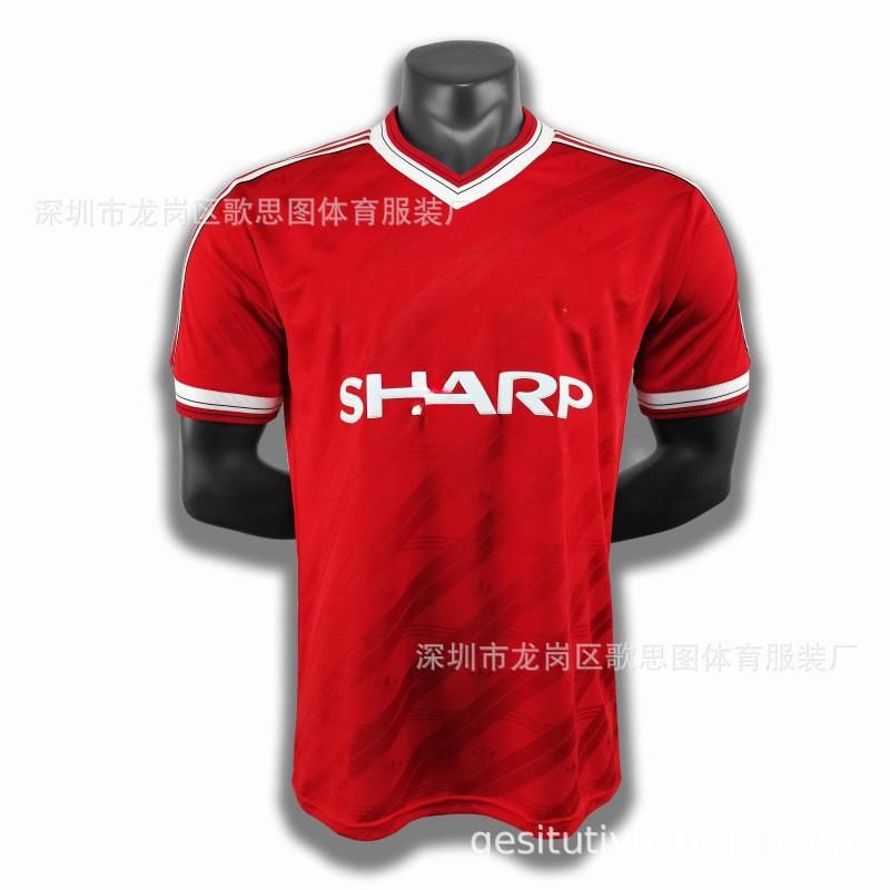 Retro Football Jersey Men Vintage Soccer Shirt Sports Training Top