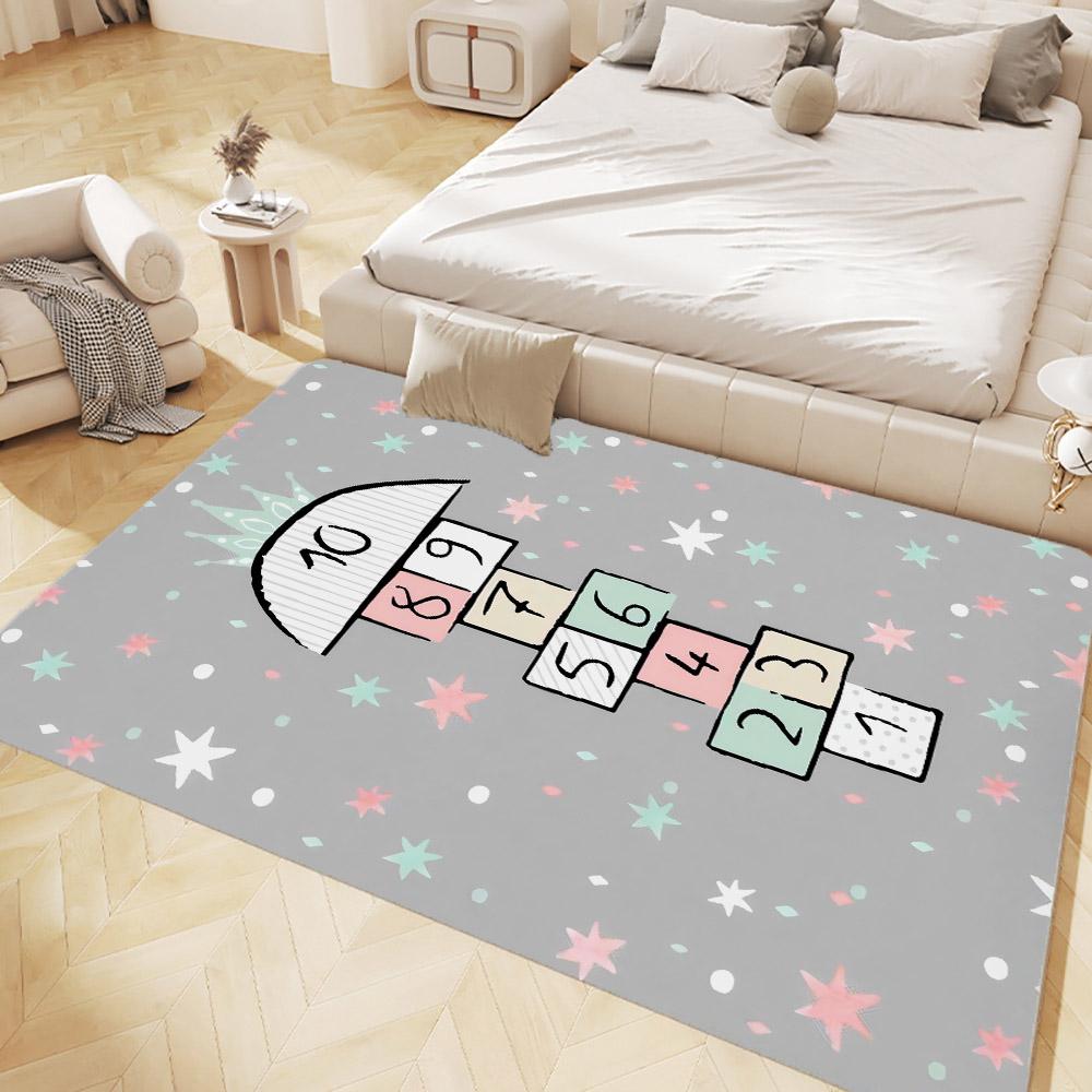 Little Princess Girls Rug Pink Baby Room Rug Washable Rugs Anti-Slip Carpet for Girls Room Playroom Floor Mat Soft Kid's Carpets