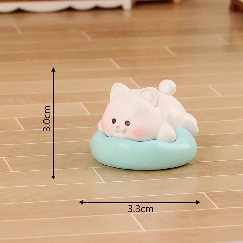 Tegneserie Søvn Katt Hund Gris Kanin Harpiks Miniatyrfigur Ornament Hjem Desktop