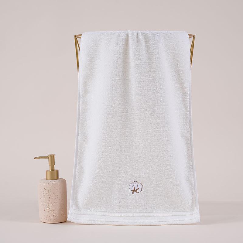 Pure Cotton Absorbent Face Towel - Plain Color, Home & Adult Use, Embroiderable Gift