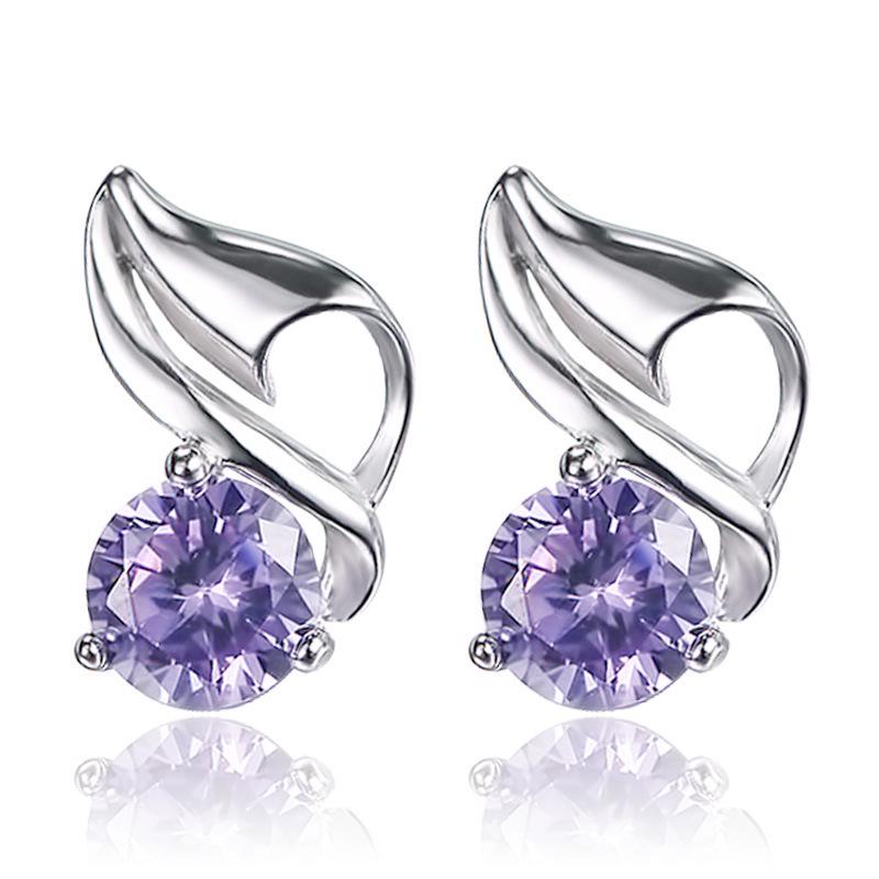 Retro Fashion Silver-Plated Women's Conch Stud Earrings by Wei Hua