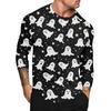 Halloween Print Raglan Sleeve Men's Long Sleeve Top