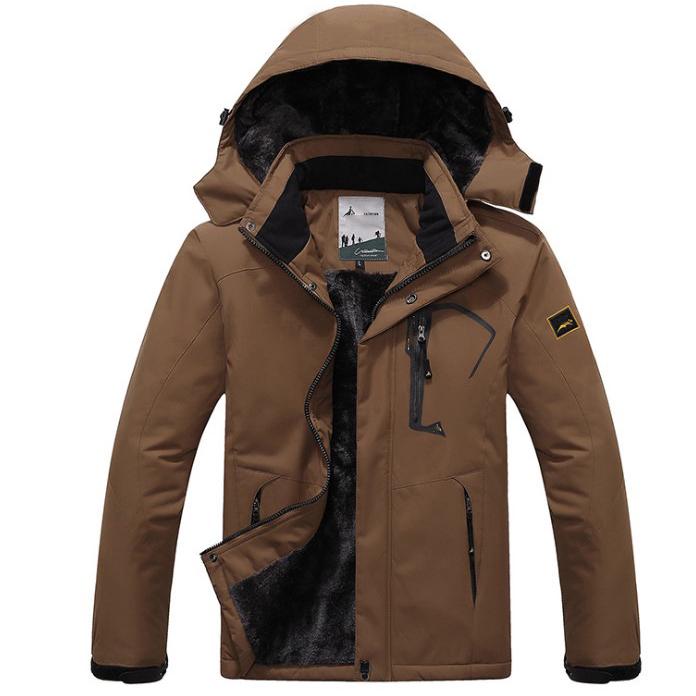 מעיל חורף גברים פלוס קטיפה Warm Wind Parka 6XL פלוס מידה שחורה מעיל חורף גברים.
