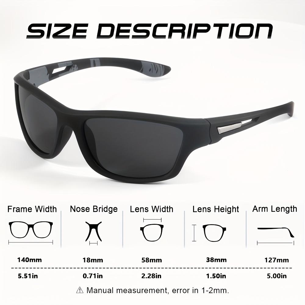 Classic Wrap Around Sunglasses for Men Women UV Protection Outdoor Sports Fishing Driving Travel