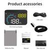 M12 Head Up Display Windshield Projector Electronic Car OBD2 GPS HUD Auto Speedometer Compass Fuel Consumption Voltage Temp