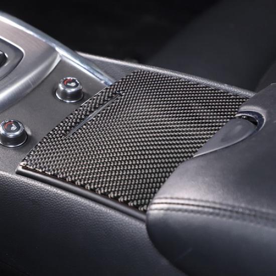 Carbon Fiber Water Cup Holder Panel Cover Trim For Infiniti G37 2007-13