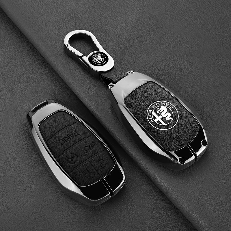 Car Key Bag Keychain Car Remote For Alfa Romeo Giulia 2015 +Stelvio 2016+ Spider Etcetera Key Case Cover Shell Protector KeylessSA0