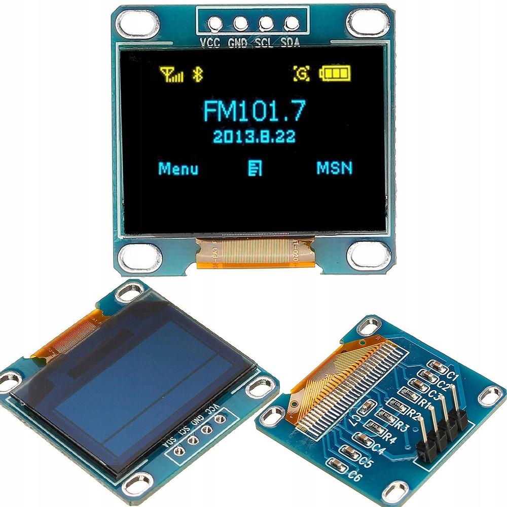 

Rosfix Wyświetlacz OLED 0,96 128x64 – Niebieski Ekran I2C SSD1306 | Efektywność Energetyczna 0,08W | Kompatybilny z Arduino i Raspberry Pi