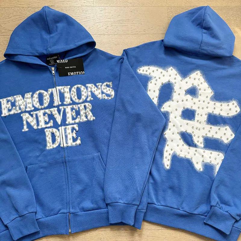 Men's and women's fleece sweater set autumn and winter men's printed hoodie trendy brand new