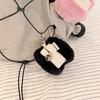 Mini Keyring Pouch _ Fur Black