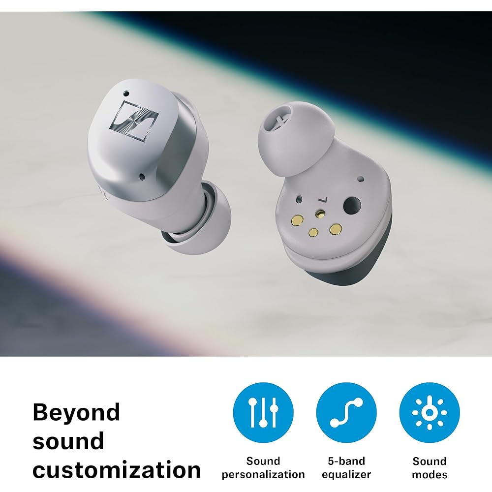 Sennheiser MOMENTUM True Wireless 4 Smart Wireless Earbuds, Bluetooth 5.4, Clear Sound, Noise Cancelling, Comfortable Design, 30-Hour Battery Life, Ad