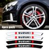 For Suzuki Jimny Samurai Ertiga Ciaz Spacia Baleno Grand Alto 4Pc/set Aluminum Auto Racing Car Wheel Hub Sticker Rim Decal Badge