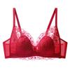 Comfortable French lace underwear ultra-thin anti-bumping rabbit ear cup without steel ring large chest small anti-sagging bra