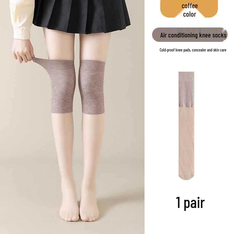Women's Summer Anti-Slip Knee Pads: Long Stockings with Cold Protection & Anti-Hook Silk