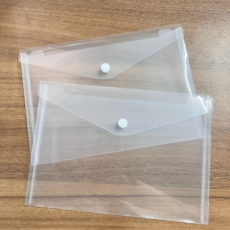 10pcs Plastic Document Bag Snap Closure Versatile Document Receipt Organizer Folder File Bag School Home Office Supplies Storage