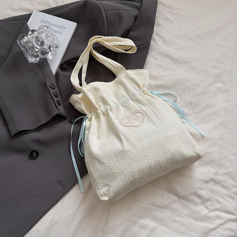 

Маленькая свежая цветовая гамма, большая вместимость, сумка для хранения, сумка для покупок в милом стиле, летняя новинка, мягкая тканевая сумка на плечо 26*4*30