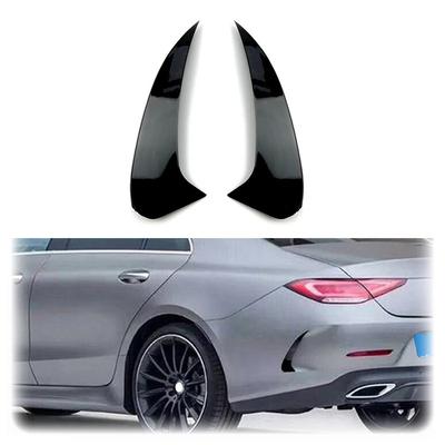 For Mercedes Benz CLS Class C257 CLS350 CLS450 2018+ AMG Car Gloss Black Rear Bumper Splitters Lip F Frame Trim Sticker