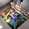 Anime Style Battle Scene Carpet suitable as a non-slip mat for the living room or bedroom sofa
