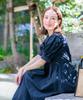 Nano Universe Hoshi Reina Tuck Sleeve Taslan Maxi Size Light Beige Dress, S,