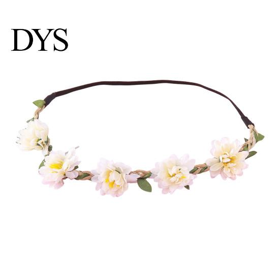 Nature Inspired Hair Accessory Flower Headband, Crown, Headpiece, Boho Floral Wreath Headband Artificial for Travel Wedding Birthday Festival