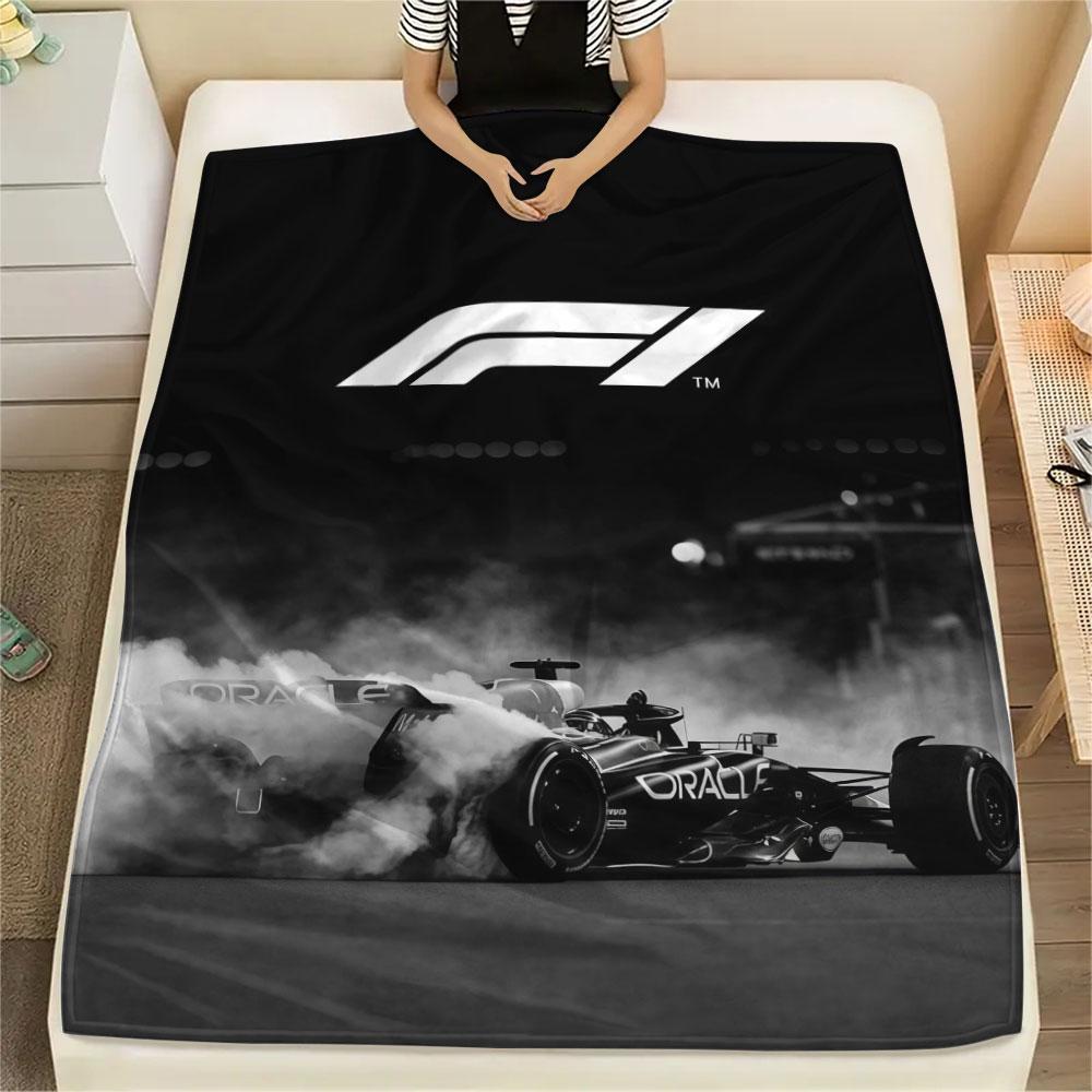 Racing car Printed Flannel Blanket, soft throw for bedroom sofa, washable, Christmas present, great gift.
