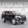 1:24 Lexus LX570 Alloy Off Road SUV Diecast Metal Model Sound and Light Toy Collect Hobby Model Ornaments Gift For Friend Boys