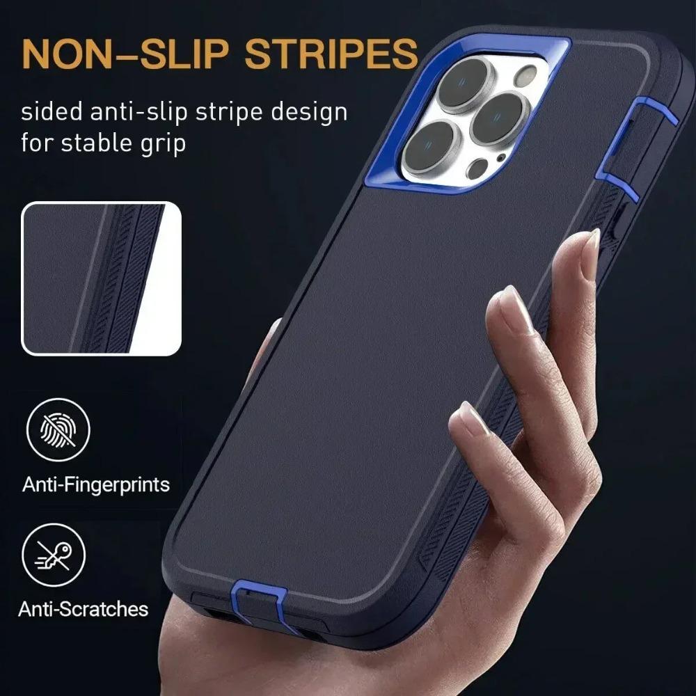 Heavy Duty 3IN1 Ott Defender Phone Case for iPhone 17 16 15 14 Plus 13 12 Pro Max Air 17e 16e Shockproof Protect Cover Funda