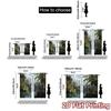 2pcs, 2D FLAT PRINTING Curtains (Without Rod) Savannah Oasis Popular Contemporary Curtains 100% Polyester Curtains Thermal
