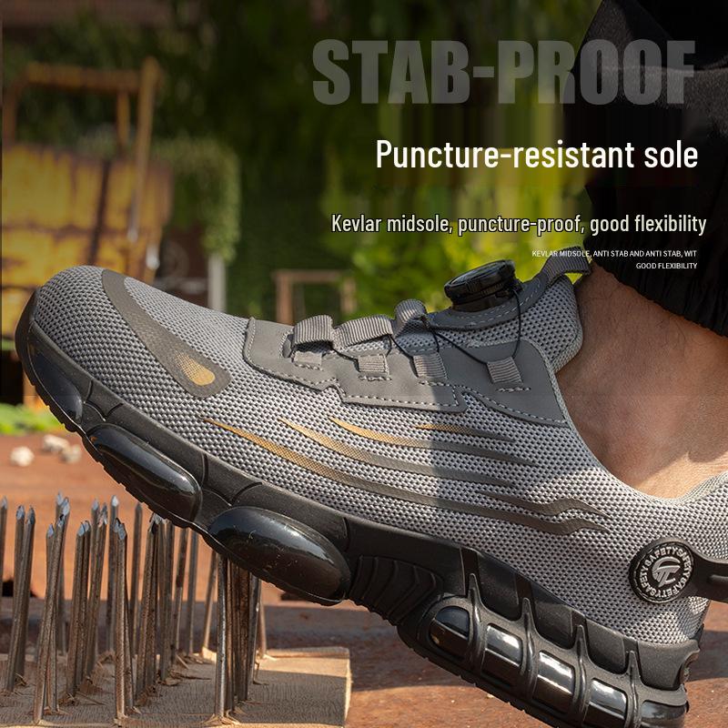 Men's Puncture-Resistant Fly-Knit Safety Work Shoes