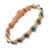 Premium Stainless Steel Magnetic Bracelet High Polished Fashion Anti Static Bangle Round Smooth Rhinestone Wrist Chain Party