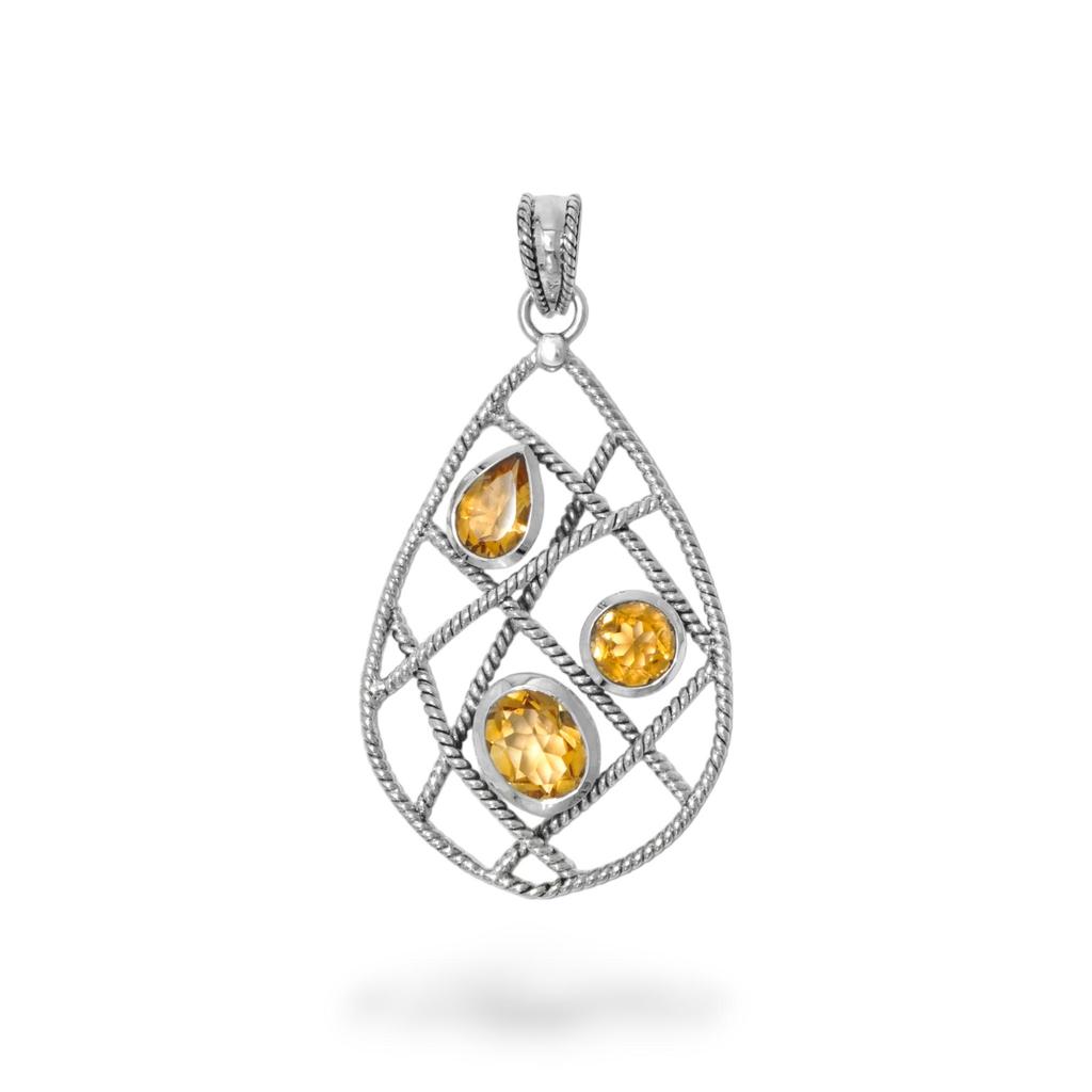 Amethyst Handmade Pendant for Her, 95 Silver Gemstone Jewelry Gift for Mom