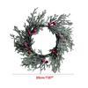 Festive 20cm Artificial Green Wreath Elegant Candlestick Decoration Realistc Pine Decor for Wedding Party Centerpiece