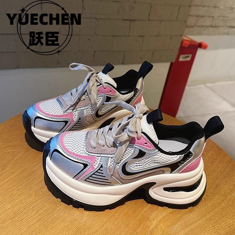 SOOFYLIA Platform Mesh Dad Shoes Women 2025 Autumn New Retro Heightening Versatile Casual Sports Shoes Trend