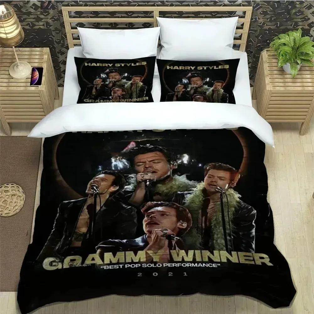 Copripiumino Federa Set Biancheria da Letto Cantante Harry Styles One Direction Decorazione Camera da Letto Adulti Ragazzi Ragazze Singola Matrimoniale