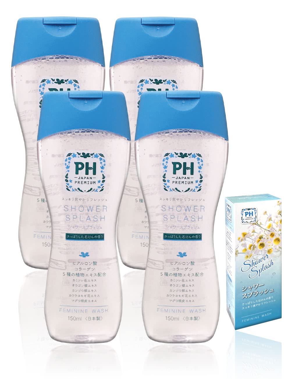 

Мыло для интимной гигиены для деликатных зон для душа PH-JAPAN-PREMIUM (150мл (х 4), всплеск)